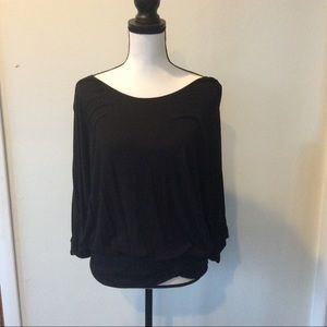 MSSP Black Ragland 3/4 Sleeved Knit Top Size L